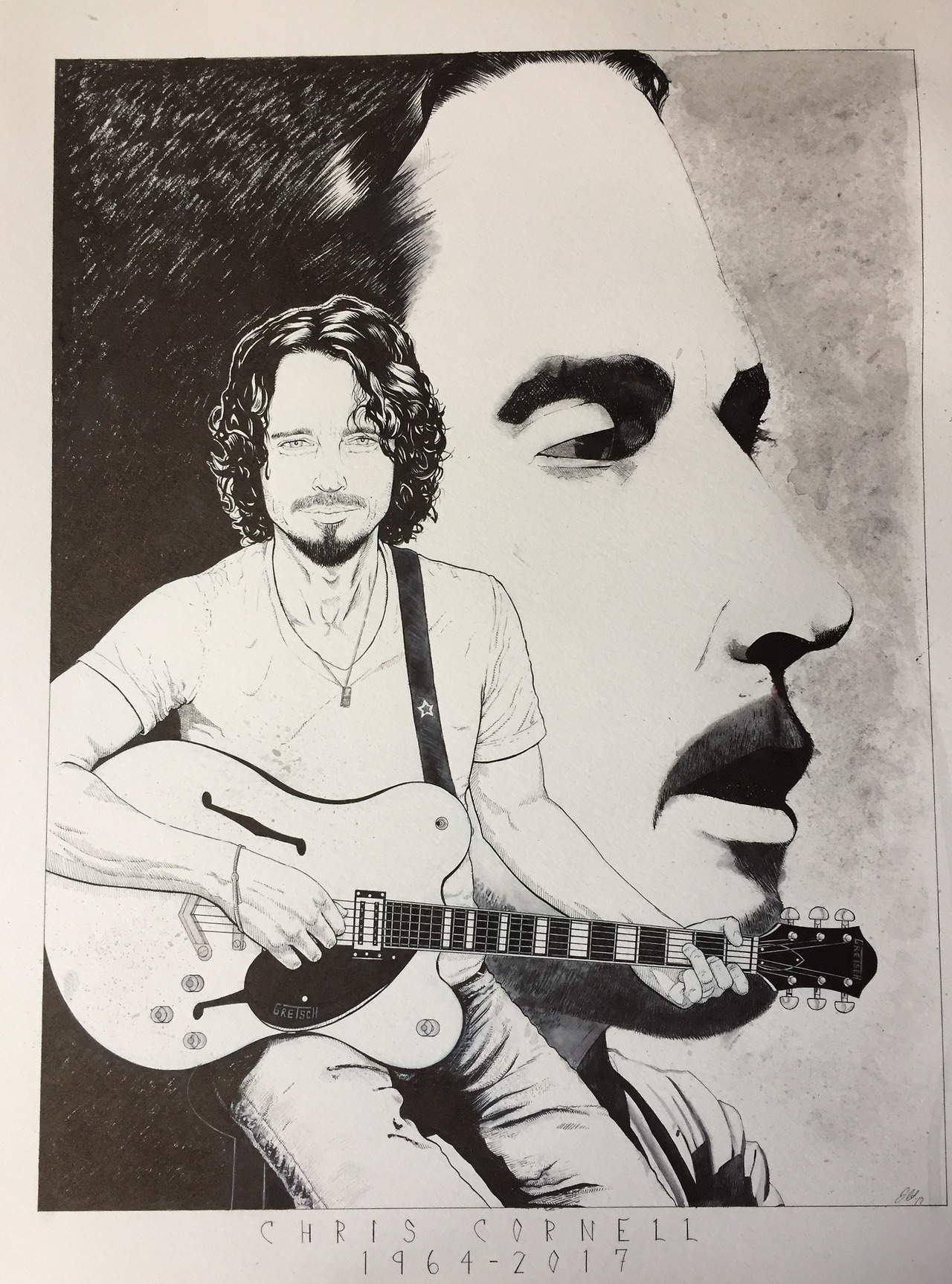 Chris Cornell Tribute Illustration (Pen and ink) — Immediately post your art to a topic and get feedback. Join our new community, EatSleepDraw Studio, today!