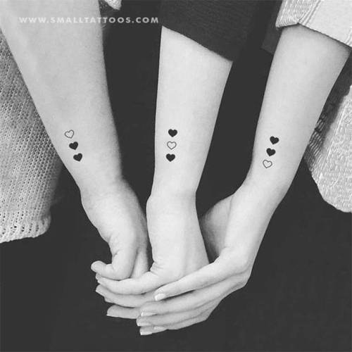best friends heart tattoos