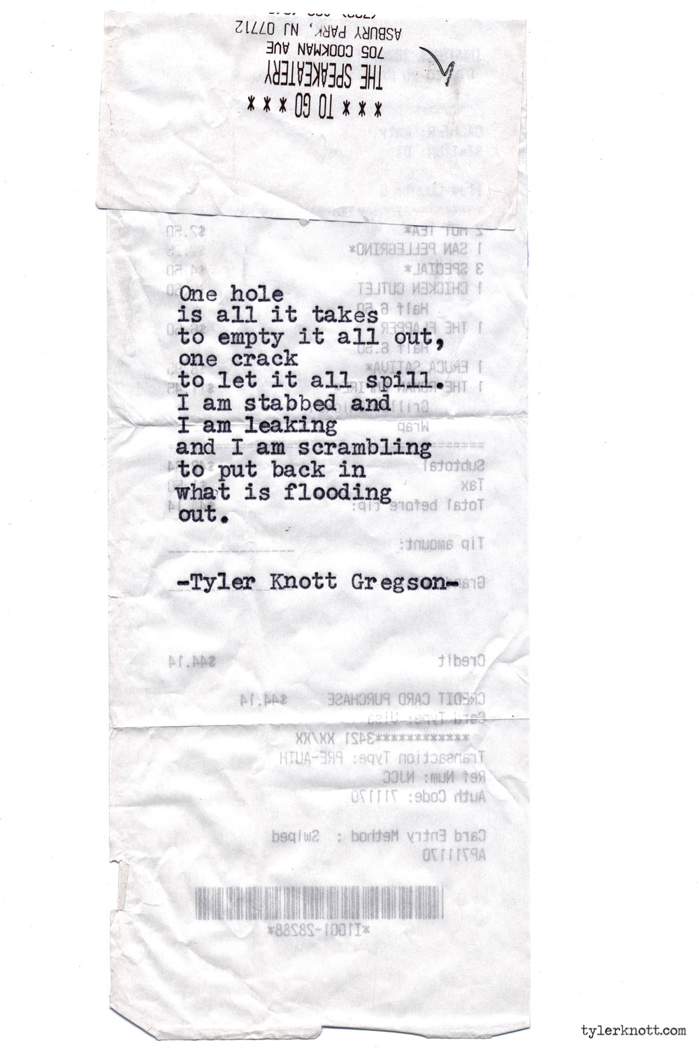 Tyler Knott Gregson — Typewriter Series #887 by Tyler Knott Gregson ...