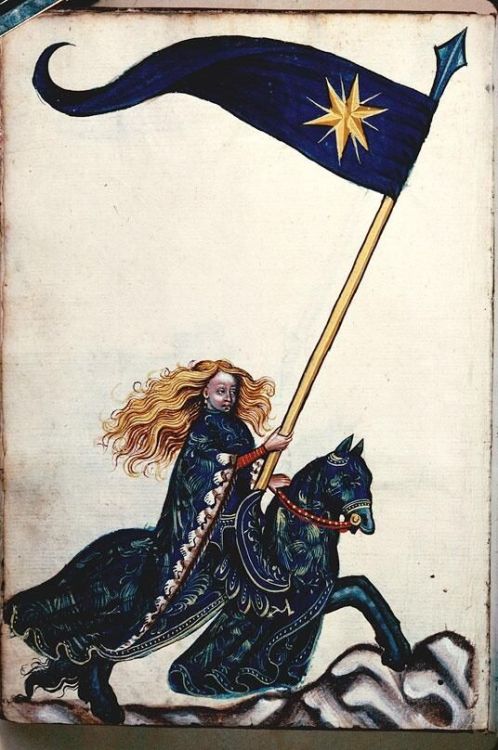 atelierjen:Female standard bearer, Besançon BM MS 1360, Konrad...