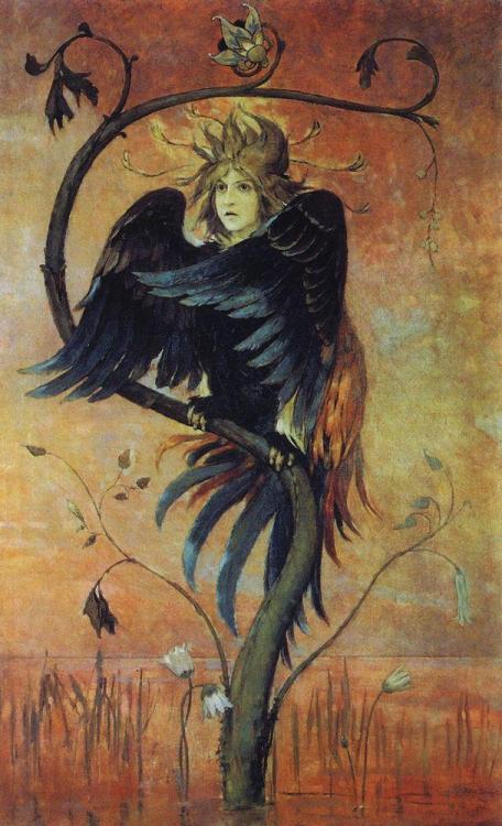 viktor-vasnetsov:Gamaun, The prophetic bird, 1897, Viktor...