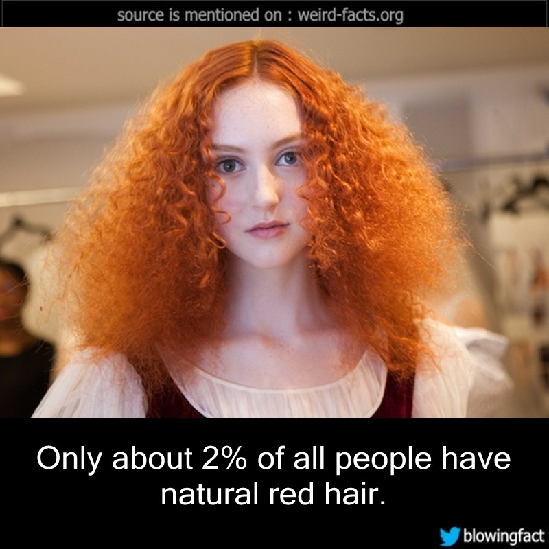 Weird Facts Only About 2 Of All People Have Natural Red Hair