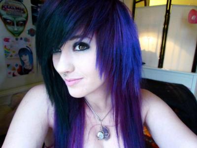 Black And Purple Hair Tumblr