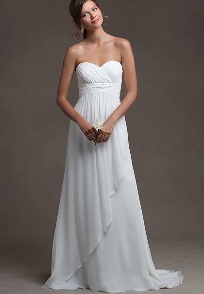 Chiffon Strapless Wedding Dresses