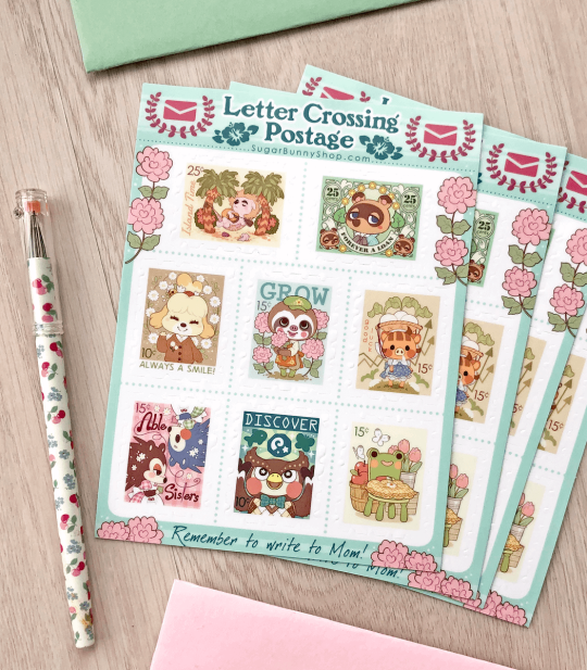 Writing letters to your favorite villagers just got sweeter with this adorable postage stamp sticker sheet ✿ Just don't forget...