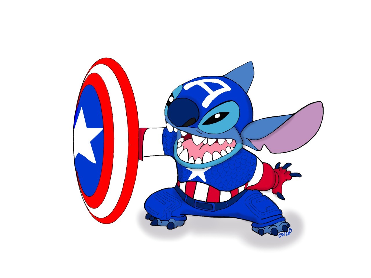 Comic Book Mama, Disney Dream Pin #4 - Captain America Stitch.