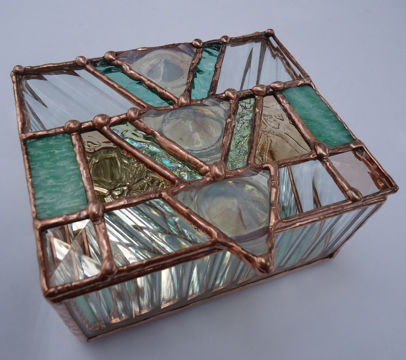 Stained glass jewelry boxes by...