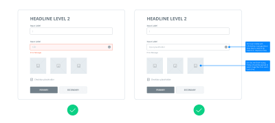 Example of correct color using in wireframes