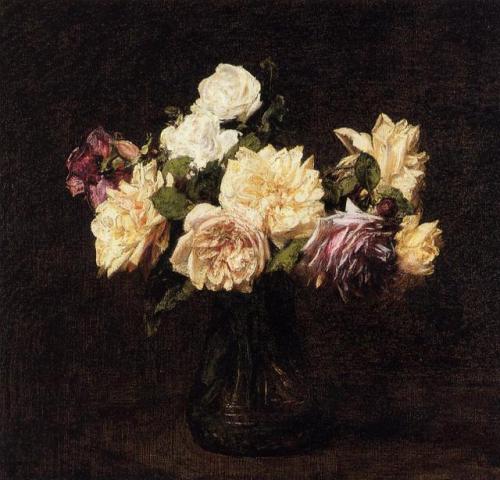 artist-latour:Roses, Henri Fantin-LatourMedium:...