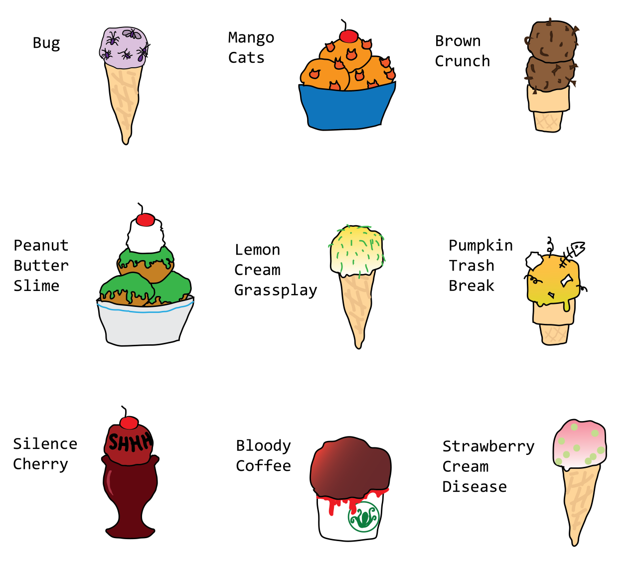 Cool Names For Ice Cream Flavors