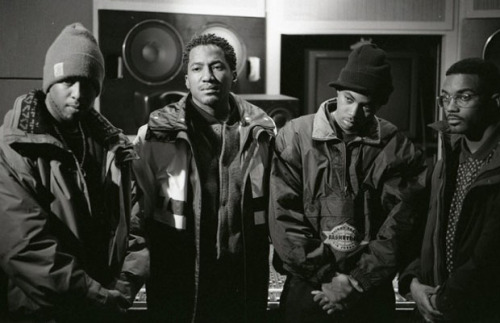 DJ Premier, Q-Tip, Nas & Large Professor no estúdio