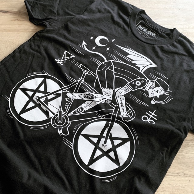 Tattooed cycling black t-shirt