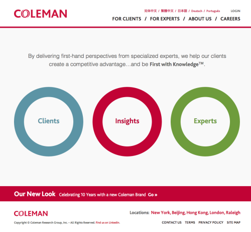 Coleman Research - Coleman helps thousands of clients get answers to their most critical questions, without leaving their desks.