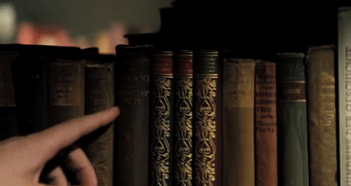 book spines gif