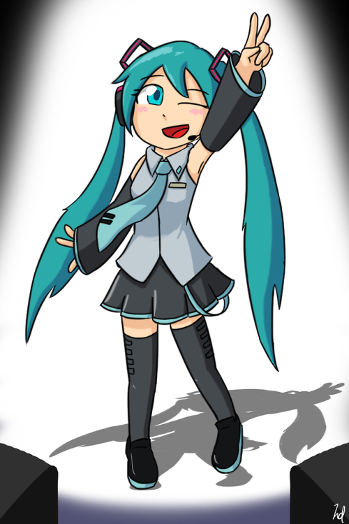 Hatsune MikuSome Friend ask me to draw this girl.