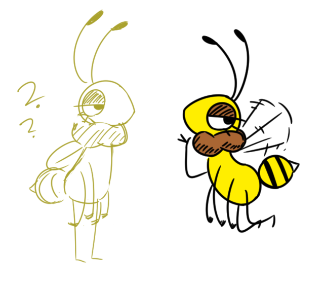 DingGoob's art stuff — Just some bee doodles today. I really like her...