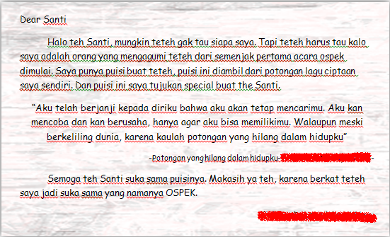 Surat Cinta Untuk Kakak Panitia Ospek Kumpulan Contoh Surat