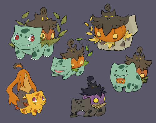 pokemon Bulbasaur pumpkaboo Gourgeist