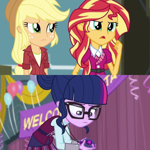 Pretty — Applejack and Sunset Shimmer School...