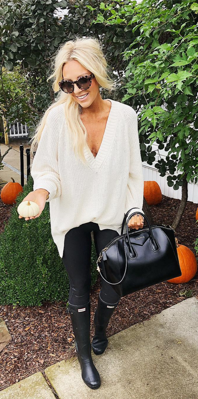 50+ Cozy Outfit Ideas You Need - #Stylish, #Girls, #Photo, #Fashionista, #Street Lifebetter with white pumpkins Ialso loving the bluish colored ones this year and all the gords give me ALL the weird shapes and colors My sweater is the perfect oversized fit! Comes in a couple other colors and is ON SALE for less than $40.00!!! Shop my exact look plus a few other cream sweaters Iloving by following me on the  App OR you can also instantly shop my looks by clicking on the link in my bio and then click on the pic you want to shop:  