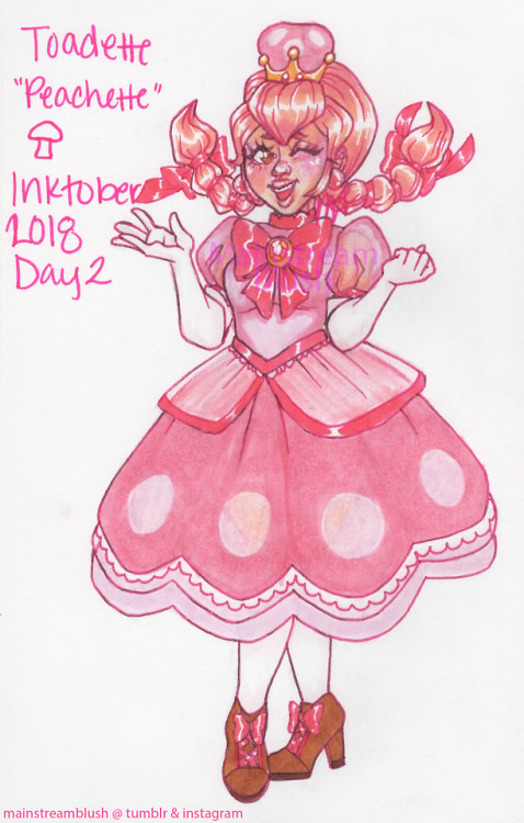 mentalblush:Inktober Day 2: “Peachette”My theme is going to be...