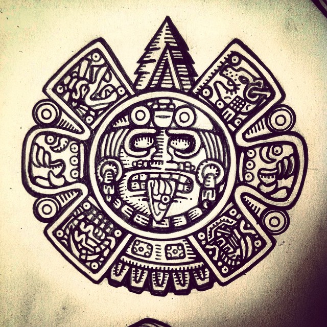 Samuel Humphreys Illustration Tonatiuh is the Aztec sun god . The