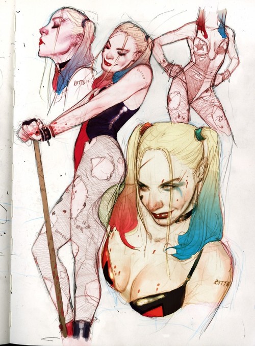 jarleysource:Harley Quinn Character sketch by Joshua Swaby