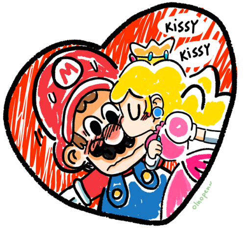 I drew a bunch of nintendo love today :) / Dibujé un montón de...