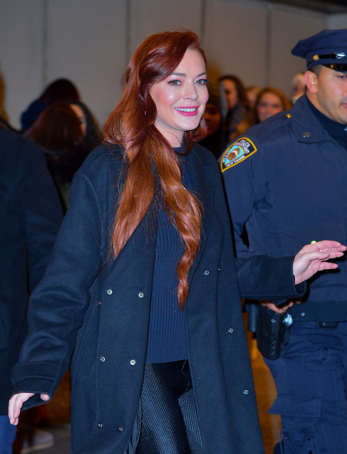 Lindsay Lohan leaving MTV Studios in NYC, 1/04/19.