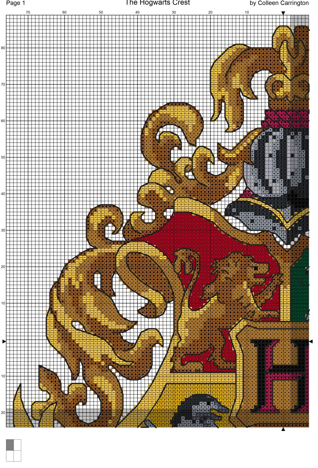 Harry Potter Crest Cross Stitch Pattern Free Cross Stitch Patterns