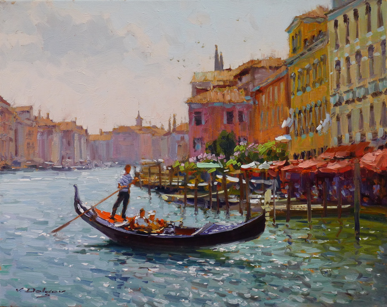 Vadim Dolgov – A Day in Venice 16″x20″ oil on canvas