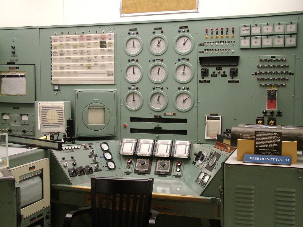 Nuclear Vault — B Reactor control room Hanford Site