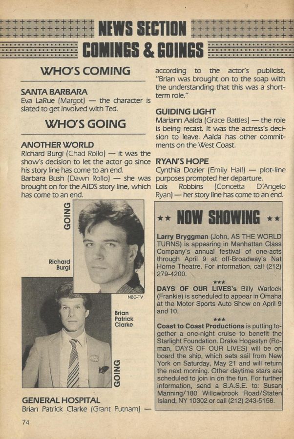 soap opera digest comings and goings