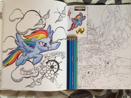 rainbow dash mlp my little pony the movie coloring book tattoo art deeslittlesoftie sfw little space stickers