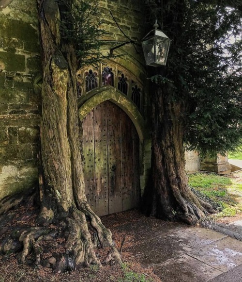 saintchildren:myfairylily:North door of St. Edward’s Church,...