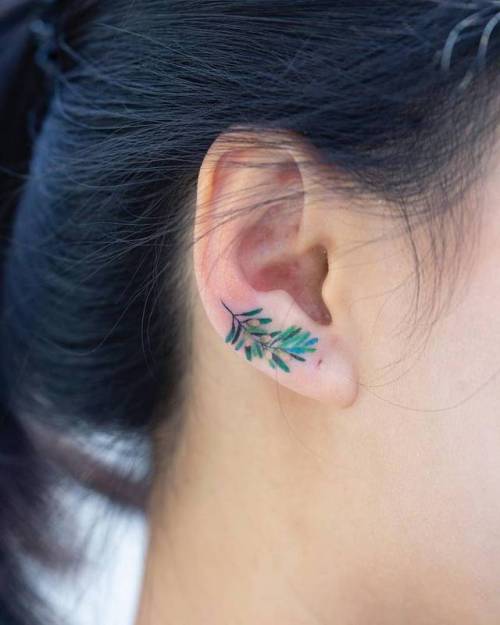 By Zihee, done in Seoul. http://ttoo.co/p/64501 branch;small;micro;tiny;ifttt;little;zihee;nature;ear;olive branch;illustrative