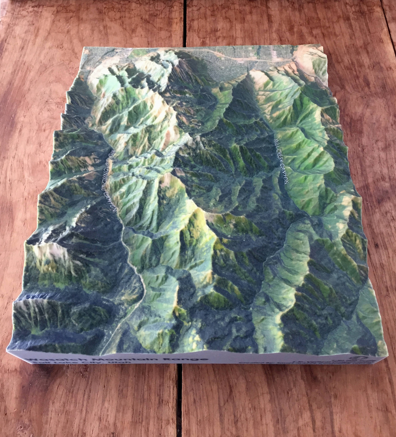 Maps On The Web Wasatch Range 3d Printed Topographic Map