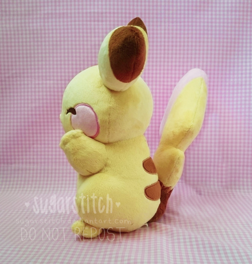 sugarstitchplush:Sweet Pikachu custom art plush ♥• • • • • •...