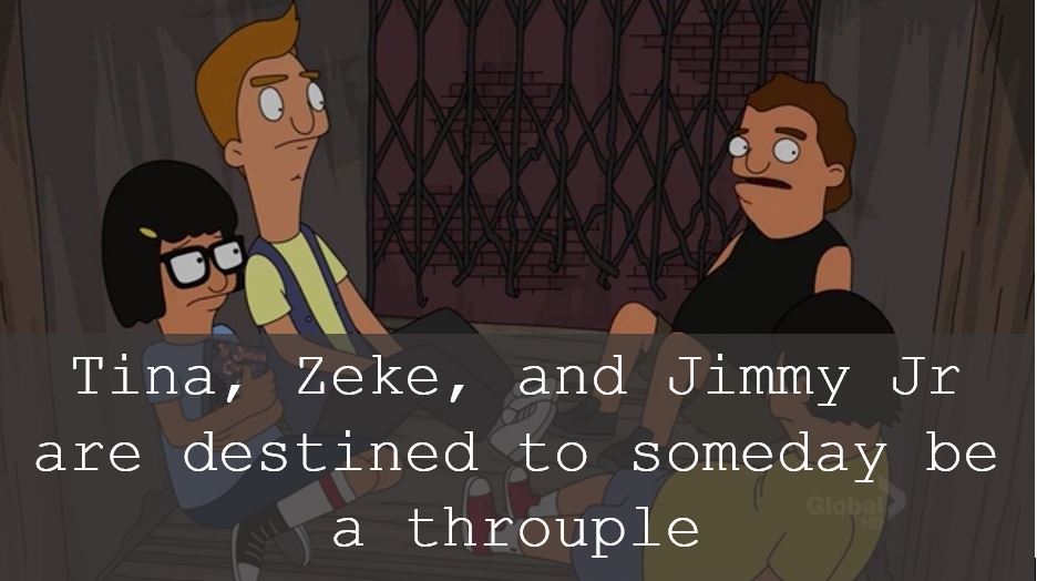 Lgbt Bobs Burgers Headcanons — Tina Zeke And Jimmy Jr Are Destined To Someday