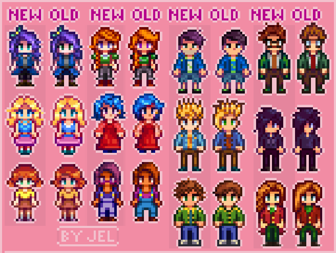 Stardew Valley All Character Sprites