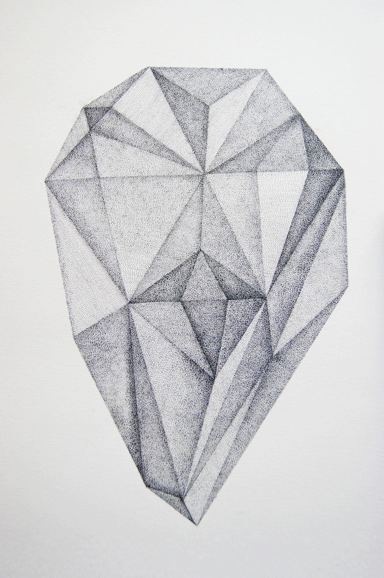 geometric crystal drawing