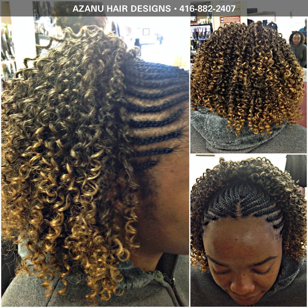 Azanu Hair Designs 416 882 2407 Cornrow Weave Combo Cornrows