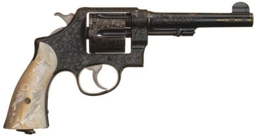 peashooter85:Engraved US Smith & Wesson M1917 double...