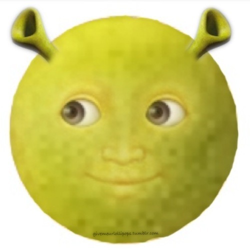 🦄, i made a shrek moon emoji