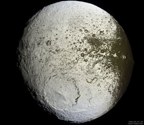 just–space:Saturns Iapetus: Painted Moon : What has...