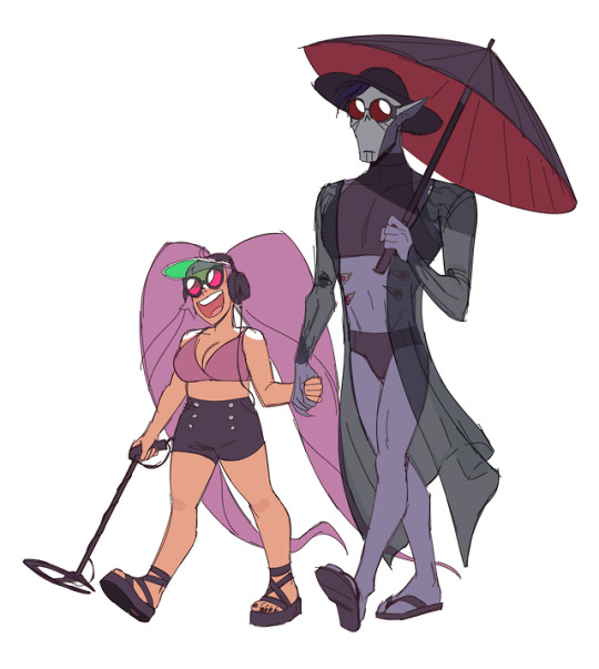 Lab partners at the beach, drawn in may 2018 as a part of this set. ☞ patreon.com/raegeii