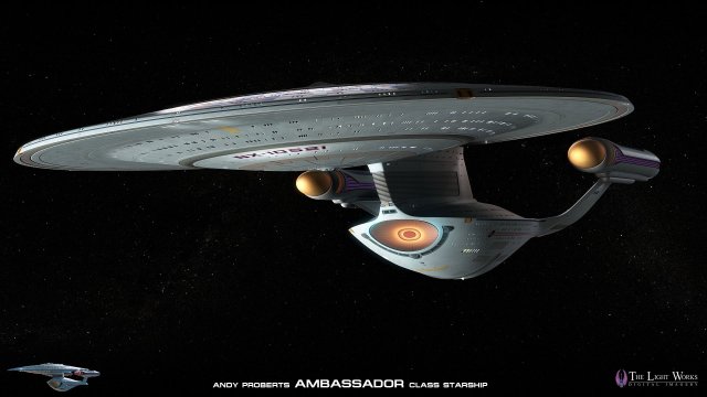 Starfleet Ships — Ambassador Class Render Based On Andrew Probert’s