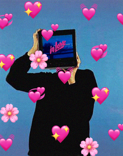 in love love emojis heart emojis vhs gif gif