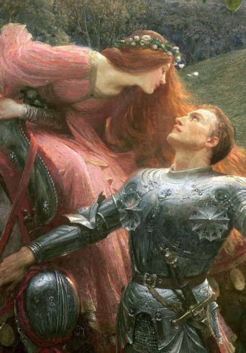 elmayordelosdiez:La belle dame sans merci (detail, 1901)/ Frank...