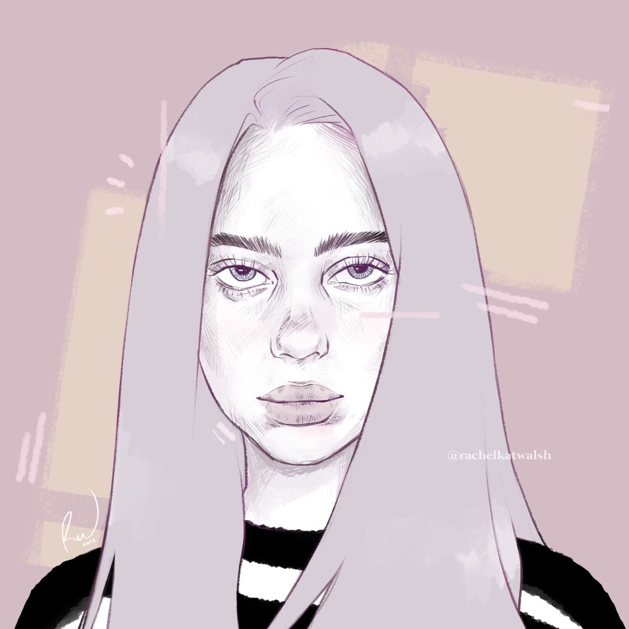 Rachel Digital Portrait Of Billie Eilish Watch The